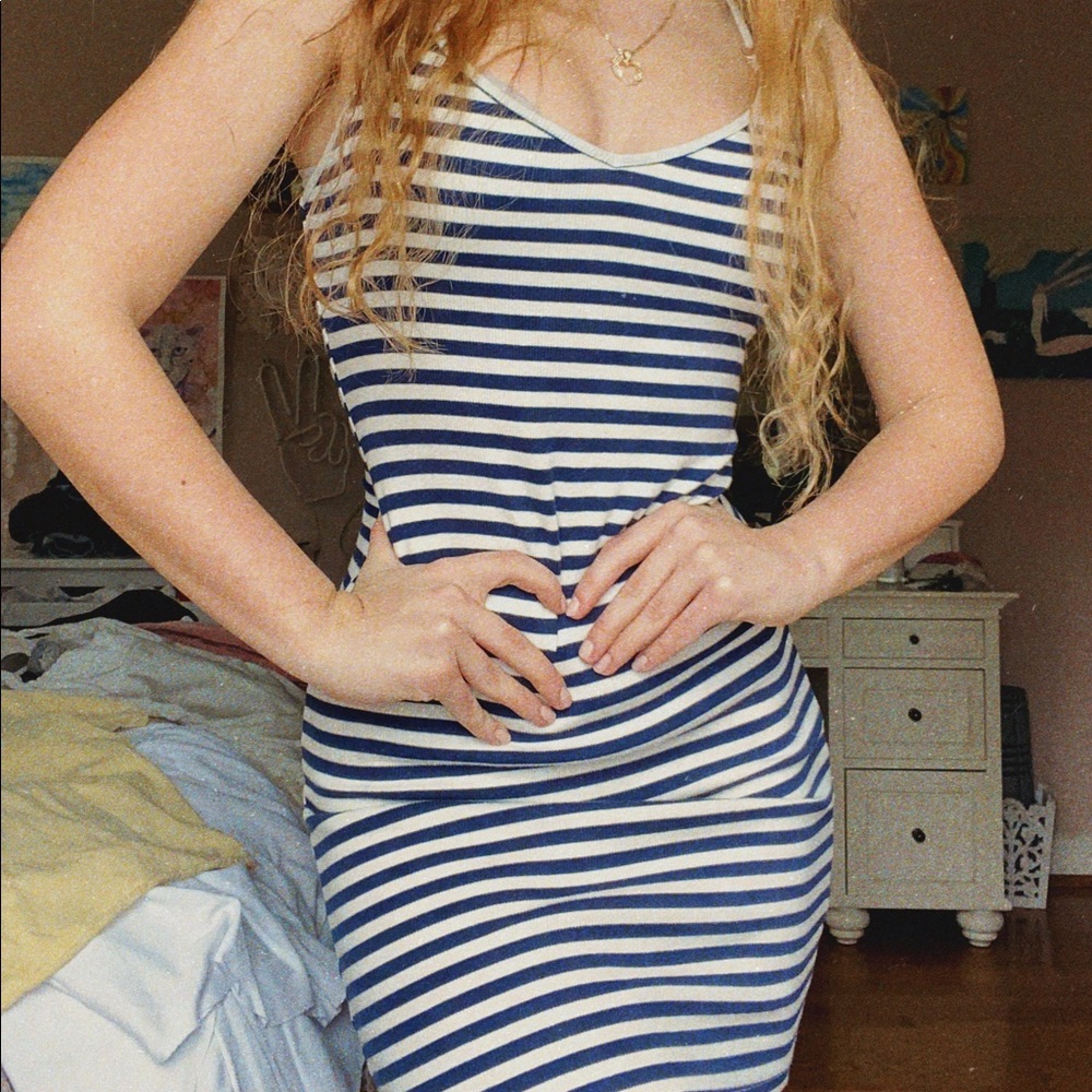 Very Flattering, Striped Topshop bodycon dress